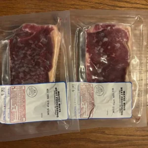 NY Strip, grass-fed, organic practices