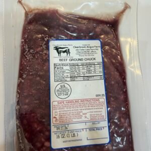 Ground Angus Chuck in 1 pound packs from Clearbrook Angus Farm
