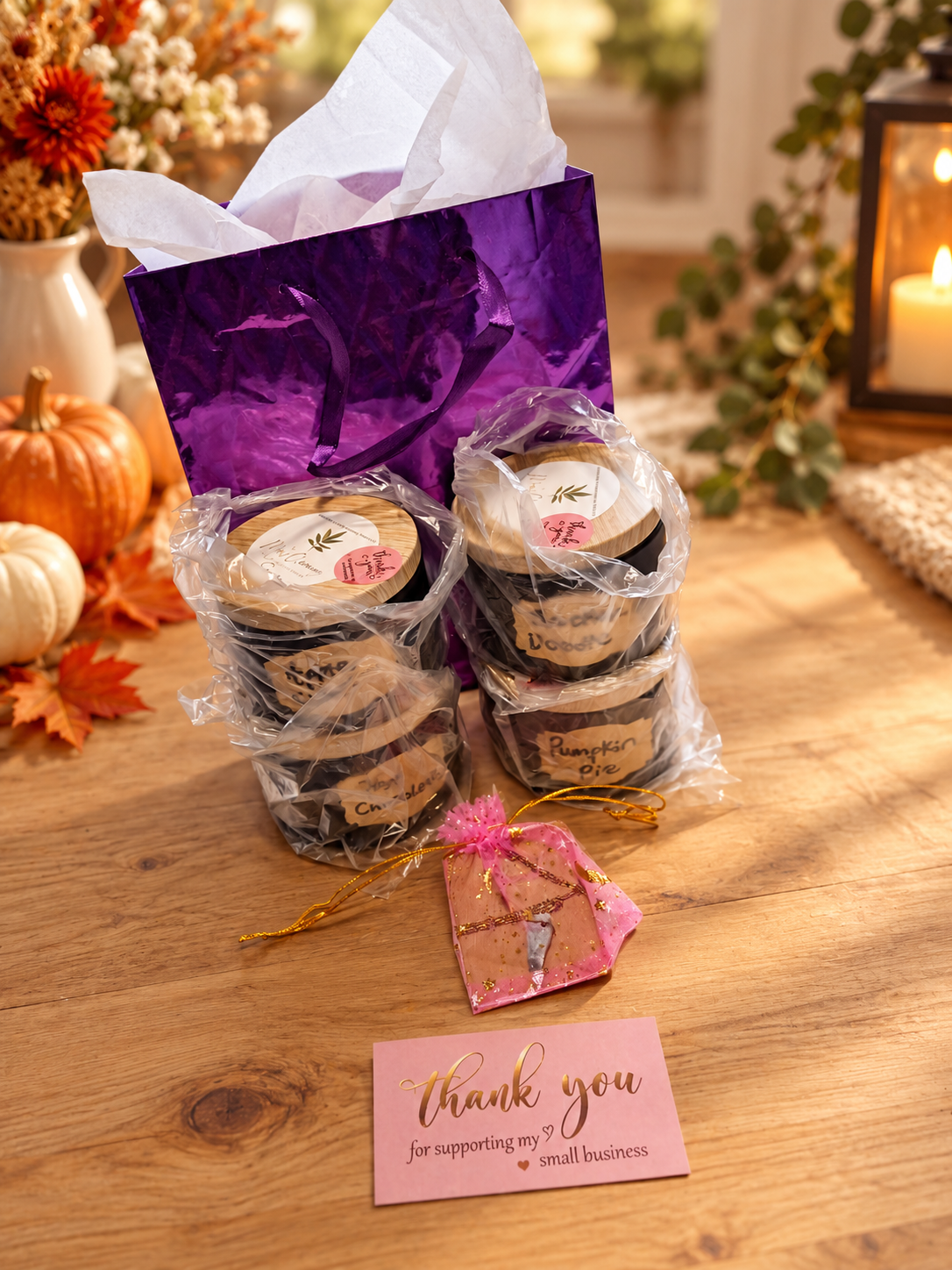 2 packs of handmade beeswax candles