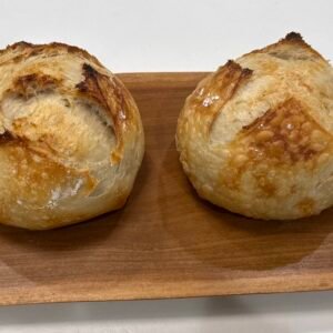 Sourdough loaves made by a local baker