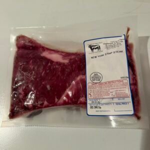 NY Strip Steak raised locally by Clearbrook Angus Farms