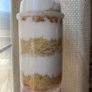 Gluten Free Vanilla Cake Push Pop made by a local Producer