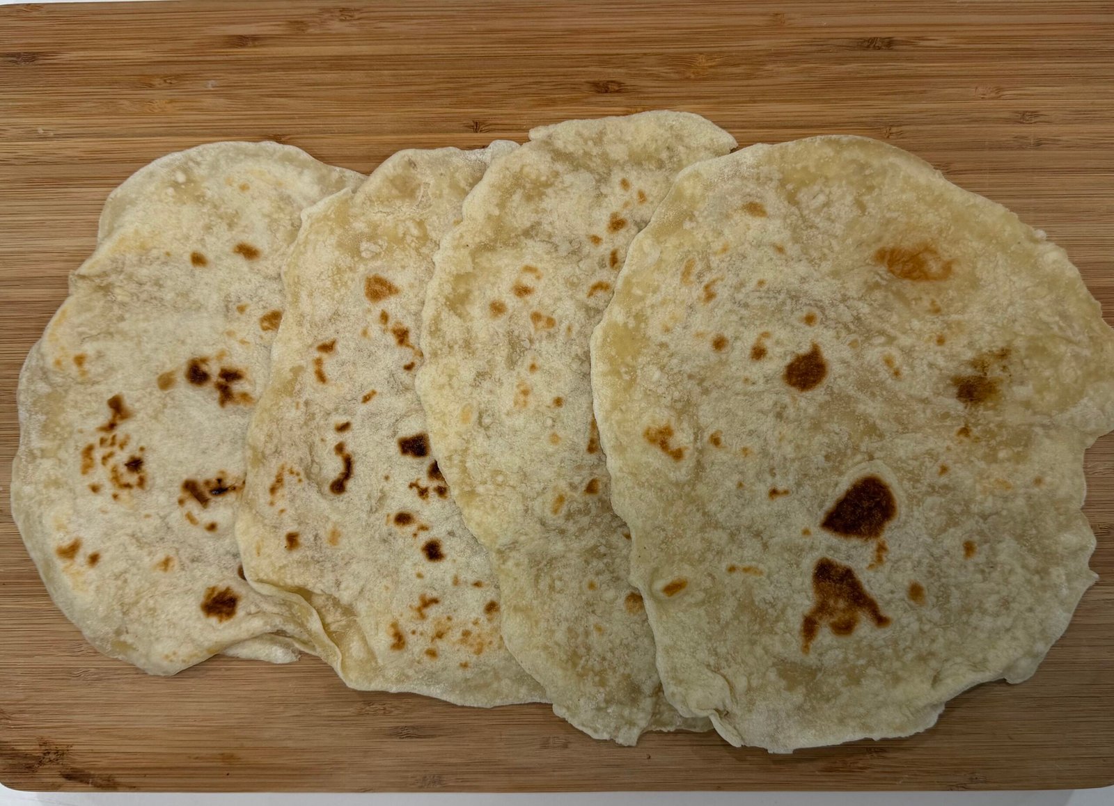 Sourdough tortilla shells made by a local baker