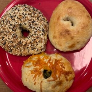 Sourdough Bagels baked by a local baker